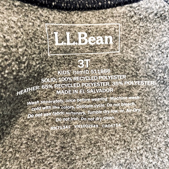 3T L.L. Bean Pull-Over Fleece Sweater - Picture 3 of 3